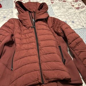 Bernardo hooded, quilted water, repellent, jacket, performance jacket